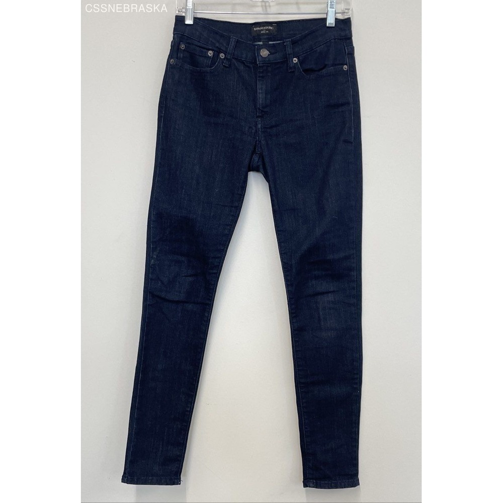 Banana‎ Republic Blue Womens Skinny Jeans Dark Wash Denim Jeans - Size 27/4